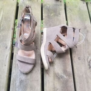 Report Warhawk Zip Back Espadrille Strappy Wedges